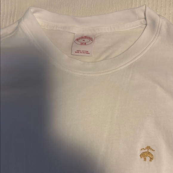 Brooks Brothers Other - Brooks Brothers White Tee with Gold Detail